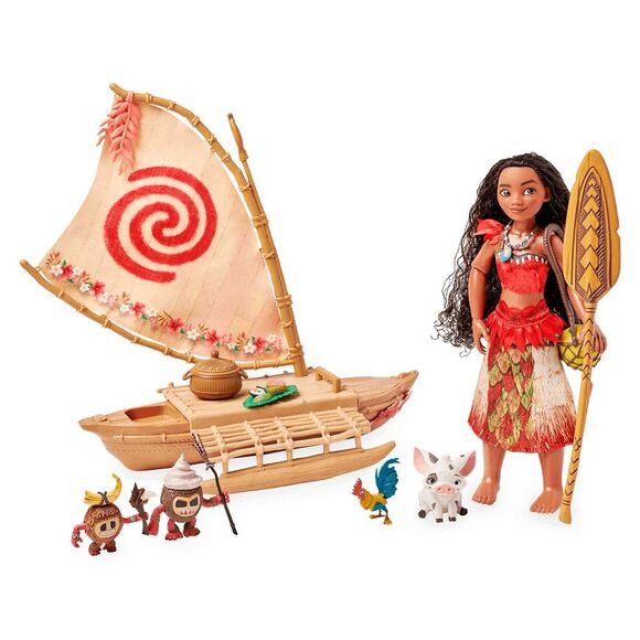 NEW Moana Ocean Adventure Doll Play Set w/ Boat, Pua Hei Hei & more Disney - Picture 4 of 9